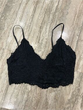 Zara Black Lace Crop Bralette size medium